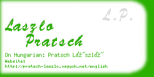 laszlo pratsch business card